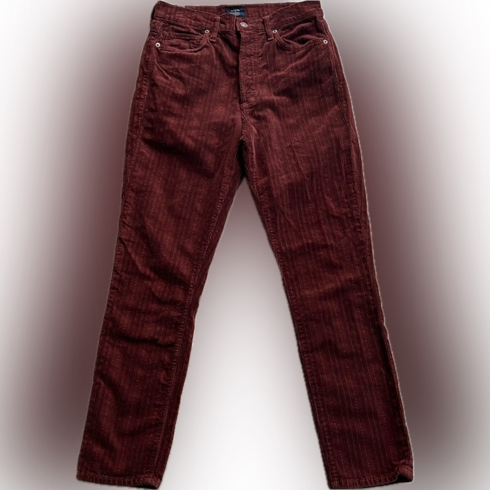Citizens Of Humanity Warm Brown Slim Corduroy Pants